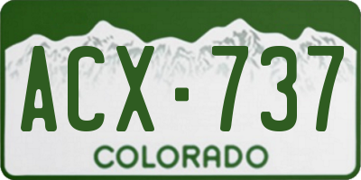 CO license plate ACX737