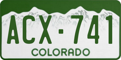 CO license plate ACX741