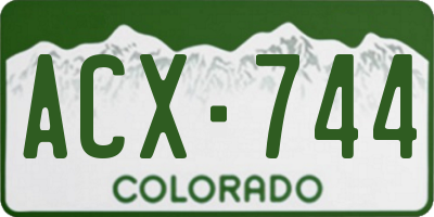 CO license plate ACX744