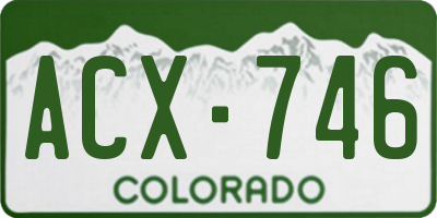 CO license plate ACX746