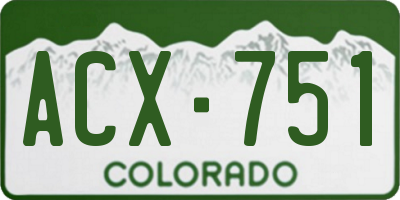 CO license plate ACX751