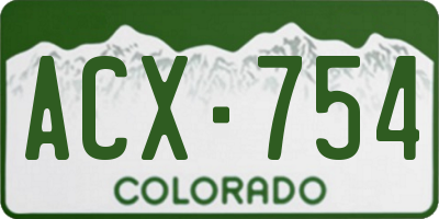 CO license plate ACX754