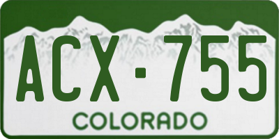 CO license plate ACX755