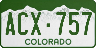CO license plate ACX757