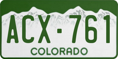 CO license plate ACX761