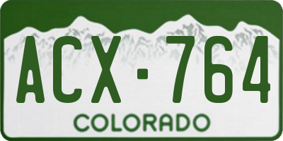 CO license plate ACX764