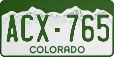 CO license plate ACX765
