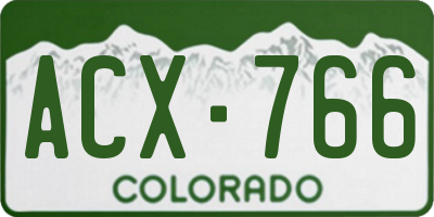 CO license plate ACX766
