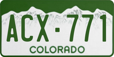CO license plate ACX771