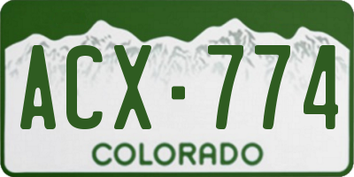 CO license plate ACX774