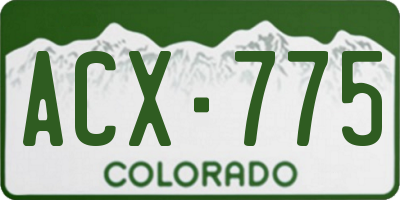 CO license plate ACX775