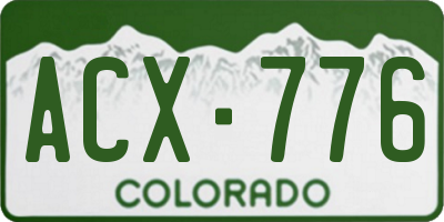 CO license plate ACX776