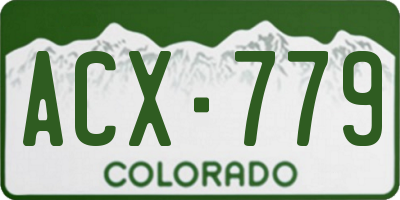 CO license plate ACX779