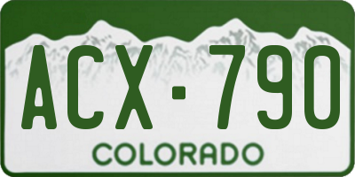 CO license plate ACX790