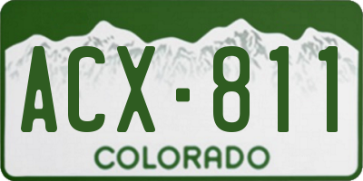 CO license plate ACX811