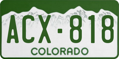 CO license plate ACX818