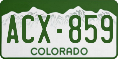 CO license plate ACX859