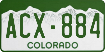 CO license plate ACX884