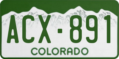 CO license plate ACX891