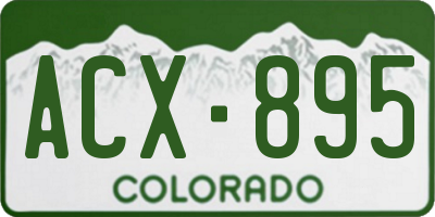 CO license plate ACX895