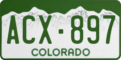 CO license plate ACX897