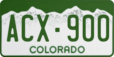 CO license plate ACX900