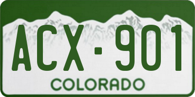 CO license plate ACX901