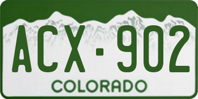 CO license plate ACX902