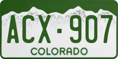 CO license plate ACX907