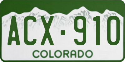 CO license plate ACX910
