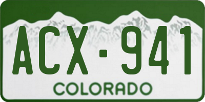 CO license plate ACX941