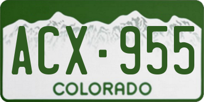 CO license plate ACX955