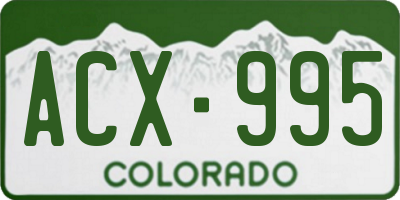 CO license plate ACX995