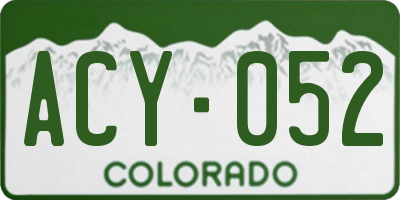 CO license plate ACY052