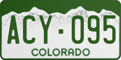 CO license plate ACY095