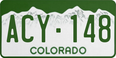 CO license plate ACY148