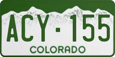 CO license plate ACY155