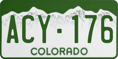CO license plate ACY176