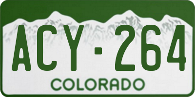 CO license plate ACY264