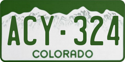 CO license plate ACY324