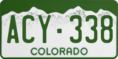 CO license plate ACY338