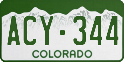 CO license plate ACY344