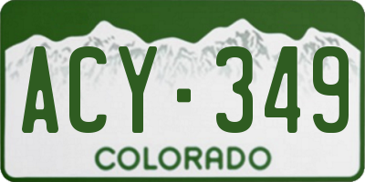 CO license plate ACY349