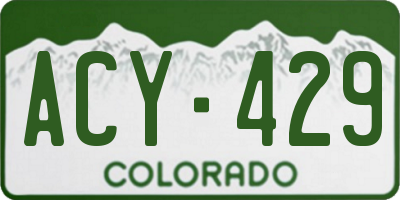 CO license plate ACY429