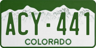 CO license plate ACY441
