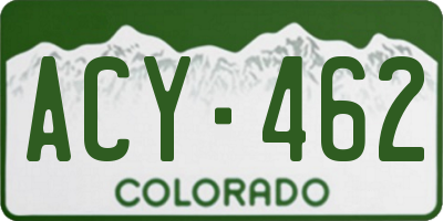 CO license plate ACY462