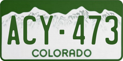 CO license plate ACY473
