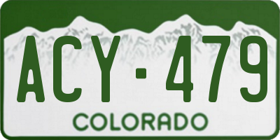CO license plate ACY479