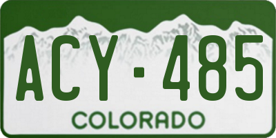 CO license plate ACY485