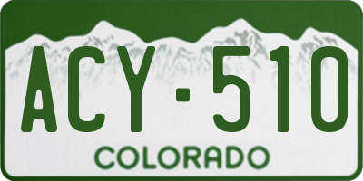 CO license plate ACY510